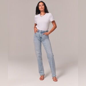 Abercrombie & Fitch Light Wash Straight Leg Jeans